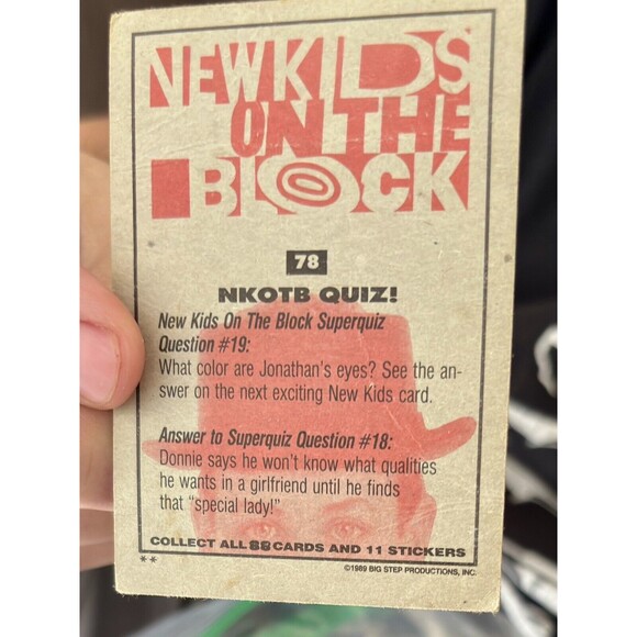 New Kids On The Block Topps Trading Cards 37 Total NKOTB Boy Band 80s 90s Vtg - Picture 4 of 4